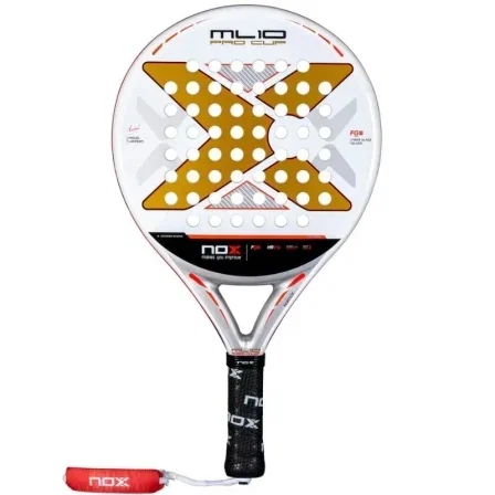 Noxsport ML10 Pro Cup COORP 2025 - Fibra de vidrio plateada y carbono, forma redonda Noxsport ML10 Pro Cup COORP 2025 - Fibra de vidrio plateada y carbono, forma redonda